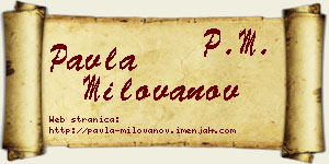 Pavla Milovanov vizit kartica